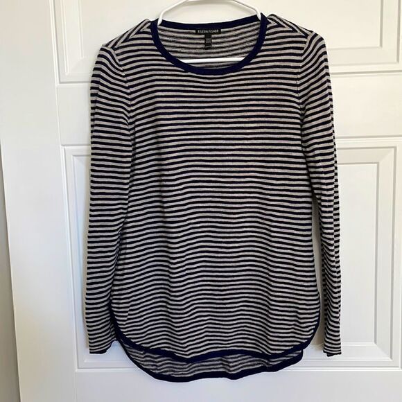 Eileen Fisher Long Sleeve Striped Sweater - Picture 1 of 5